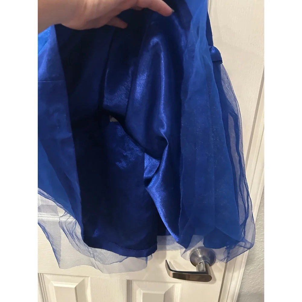 Gymboree Girls Royal Blue‎ Rhinestone Tulle Party Dress Special Occasion bin B